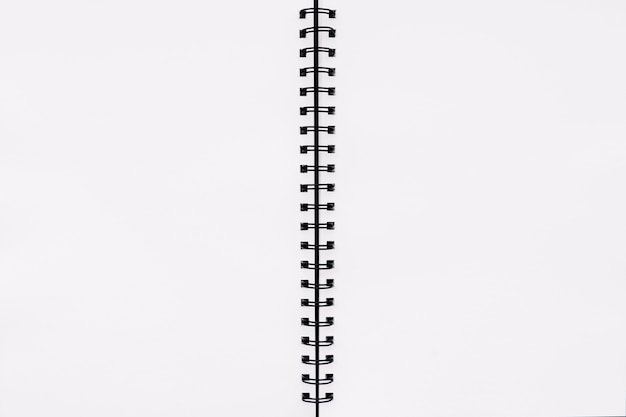 Blank open notebook