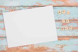 Free photo blank paper and brushes