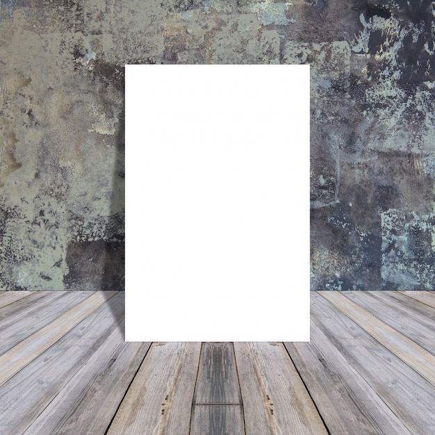 Blank paper on a wooden surface