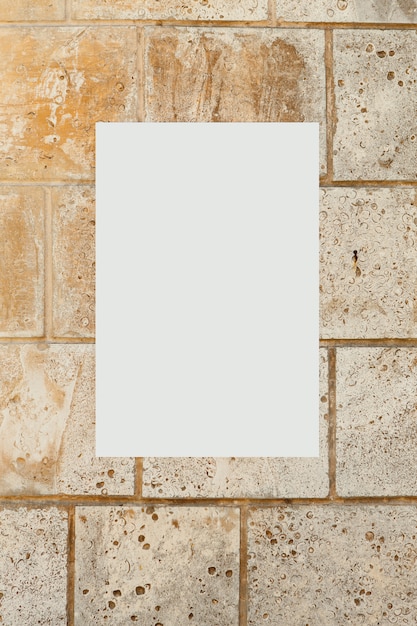 Blank picture on a concrete wall