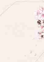 Free photo blank pink floral frame background