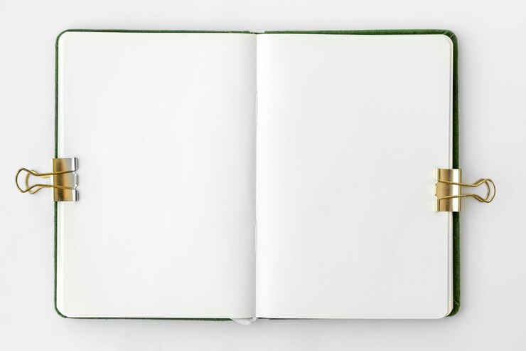 Free Photo blank plain white notebook page