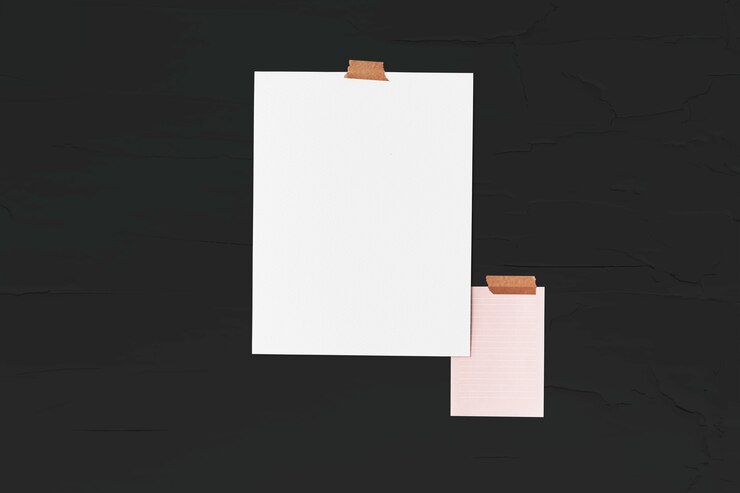 Free Photo blank posters stitched on a wall