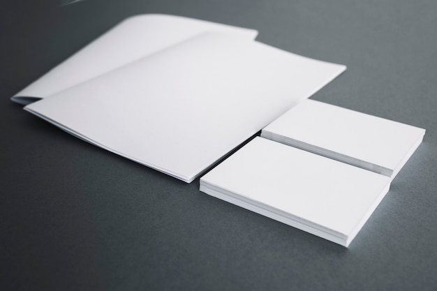 Blank stationery elements