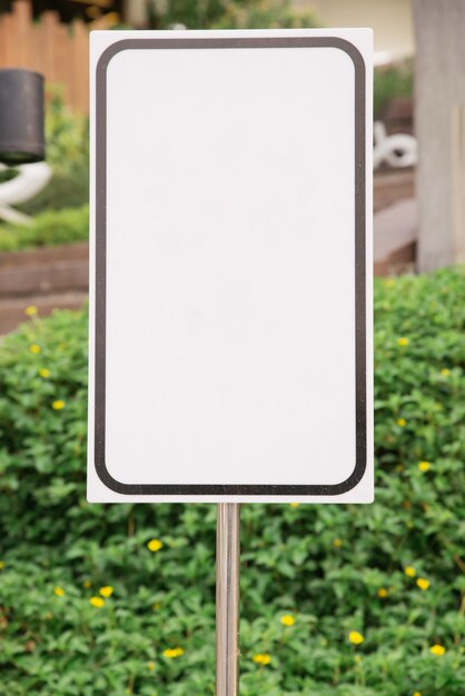 Blank traffic sign