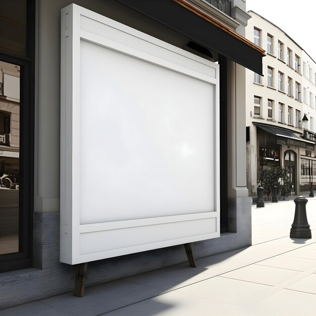 街の白い広告板を 3Dレンダリングで模 ⁇ する