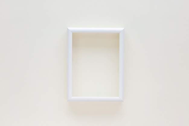 Blank white border photo frame on isolated on white background