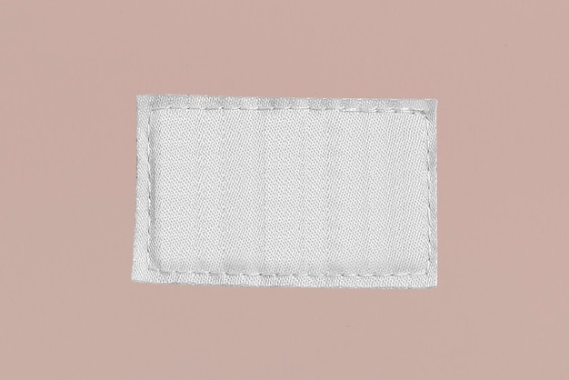 Blank white clothing label tag