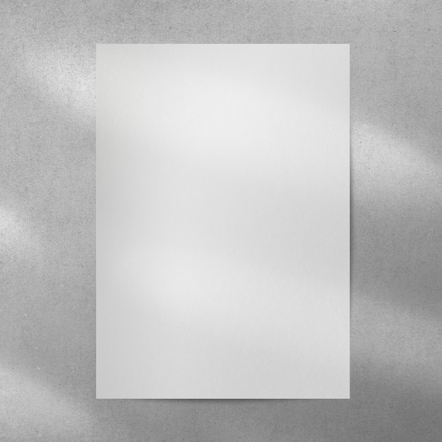 Blank white poster with copy space on the wall