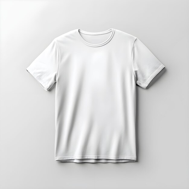 회색 배경에 빈 흰색 티셔츠 템플릿