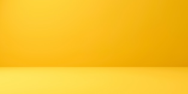 Blank yellow display on vivid summer background with minimal style. 3d rendering.