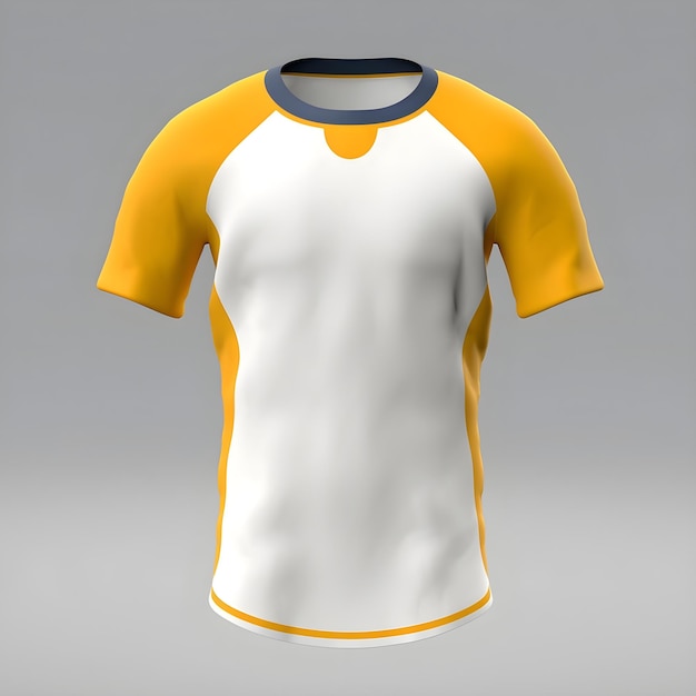 Free photo blank yellow white tshirt mockup design