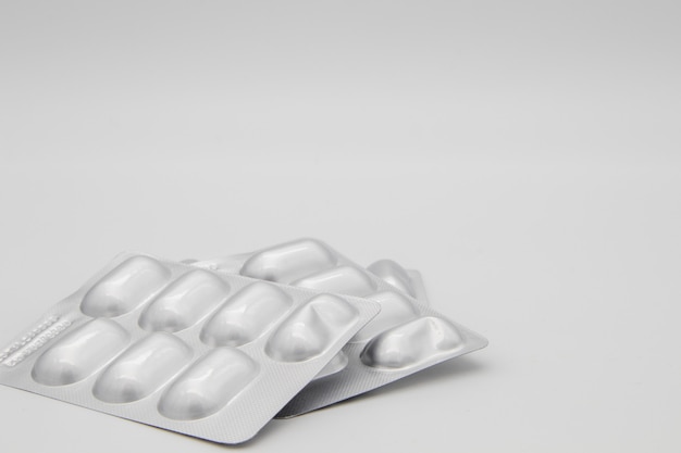 Blister packs of tablets / pills. Prescription medication in blister packs
