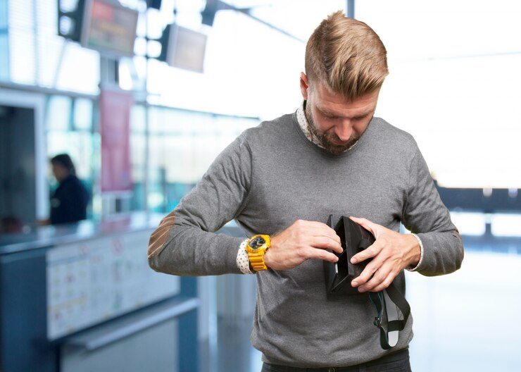 Free Photo blond man with virtual glasses. surprised expression