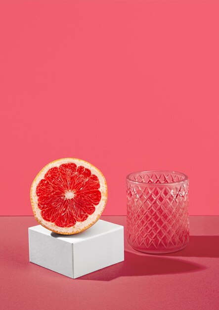 Blood orange half  and juice