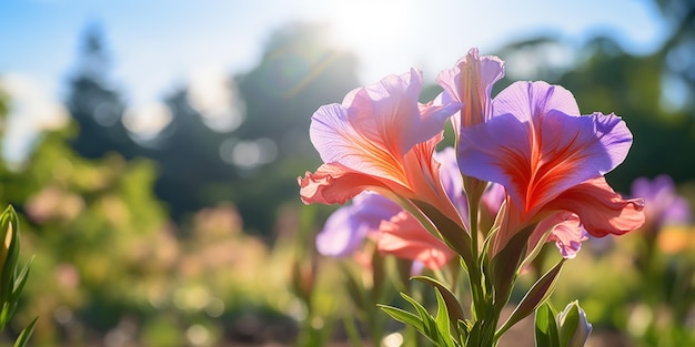 無料写真 花が ⁇ き ⁇ 自然の景色を背景に焦点を当てています ⁇