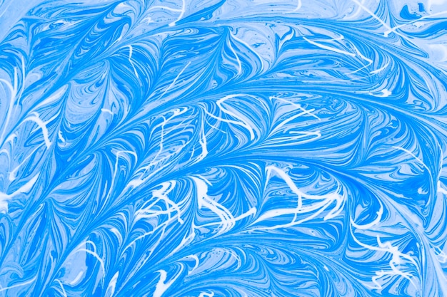 Blue background with abstract wavy lines