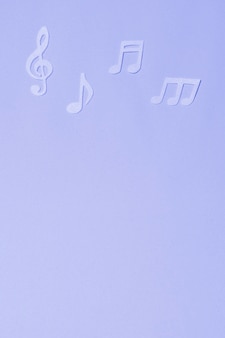 Sfondo blu con note musicali