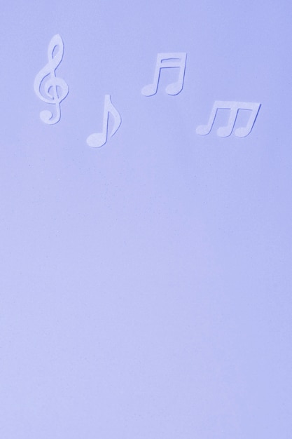 Blue background with music notes