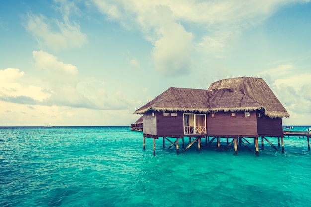 blue beach hotel landscape beautiful