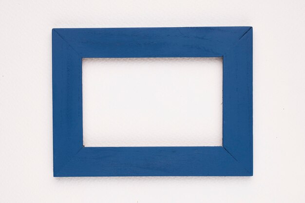 Blue border frame on white backdrop