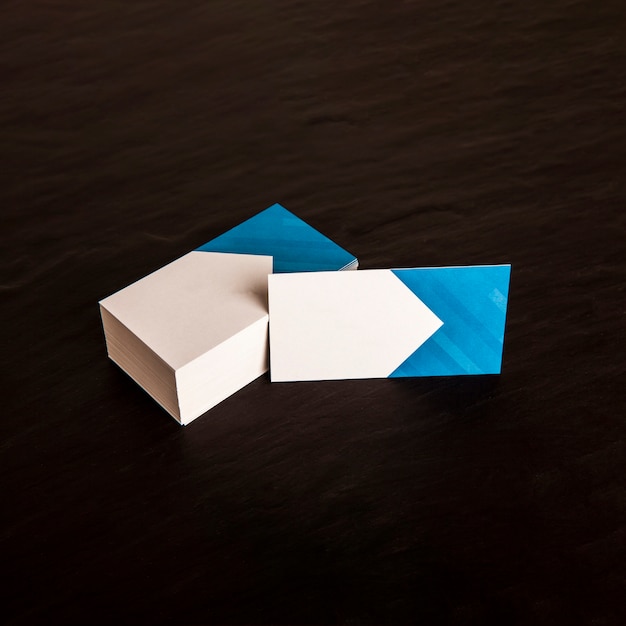 Blue business card mockup