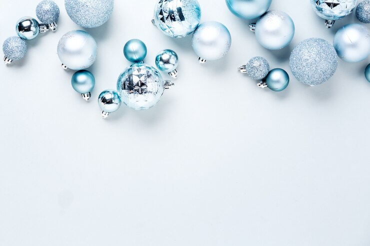 無料Photo ブルークリスマスフラットレイ