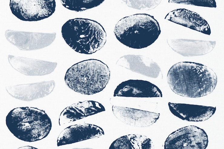 Free Photo blue circle pattern background block prints