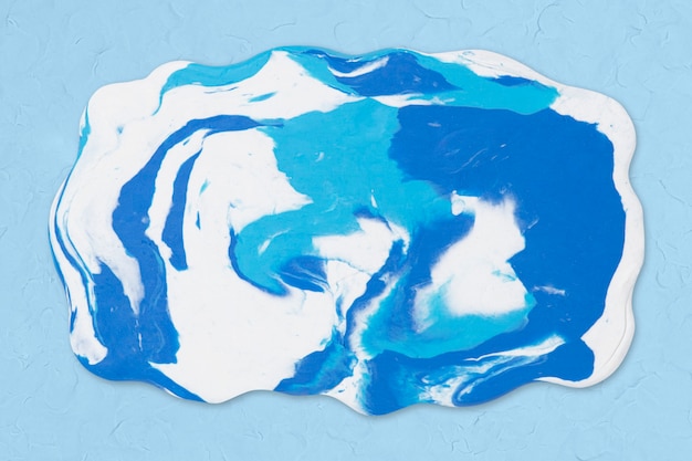 파란색 점토 대리석 질감 직사각형 모양 DIY 공예