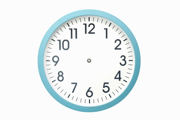 Premium Photo | White dial of wall clock without hands with a set of arrows
