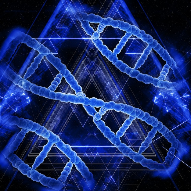 Blue dna cells