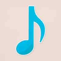 Free photo blue eighth notes  icon isolated