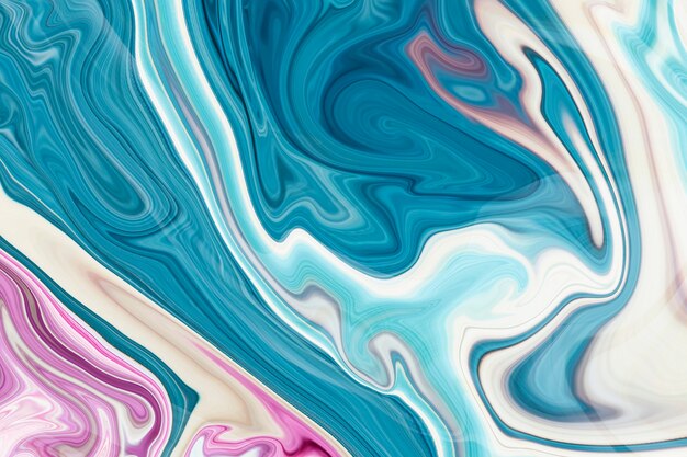 Blue fluid art abstract background