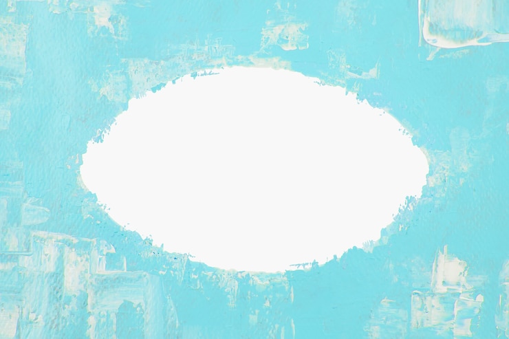Free Photo blue frame background, acrylic paint texture with blank space