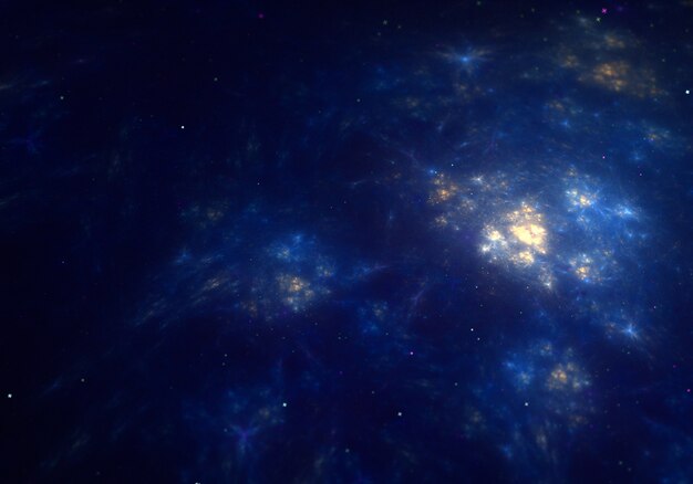 青い宇宙の銀河の壁紙