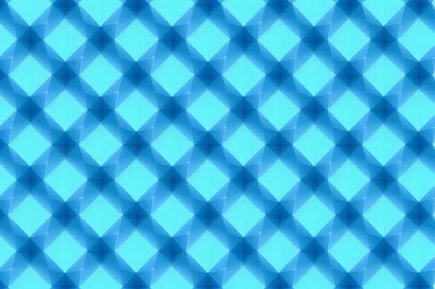 青の背景に正方形と星を持つ青の幾何学模様。