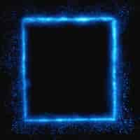 Free photo blue glowing square background