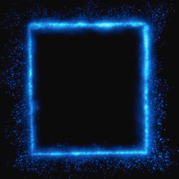 blue glowing square background