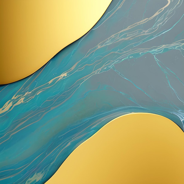 A blue and gold background with a blue swirl in the middle.