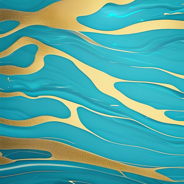 A blue and gold background with a gold design.