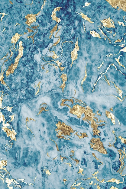 Синий и золотой мрамор с текстурой