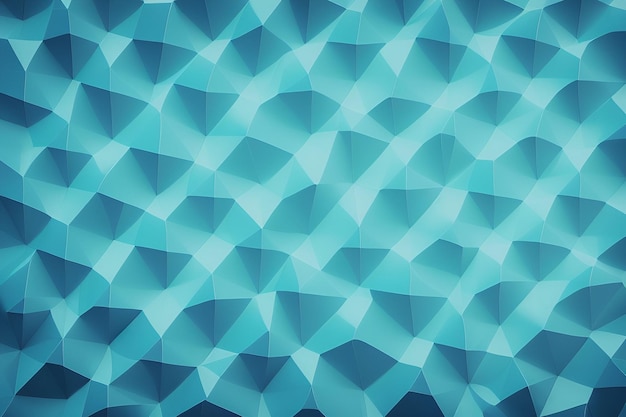 A blue and green background with a geometric pattern.