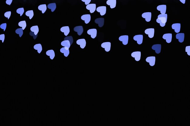 Blue heart-shaped lights