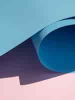 Foto gratuita stile di taglio carta piegata blu ad alta vista