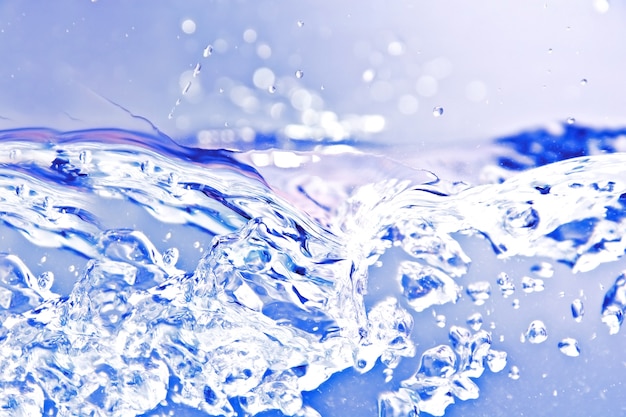 Blue isolated water splash.