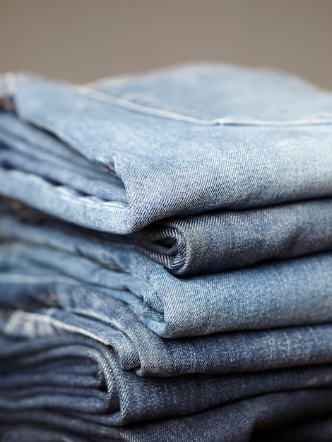 синие джинсовые детали ткани
