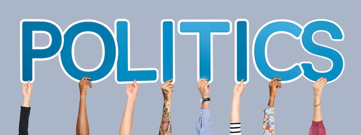 मुफ़्त फोटो blue letters forming the word politics