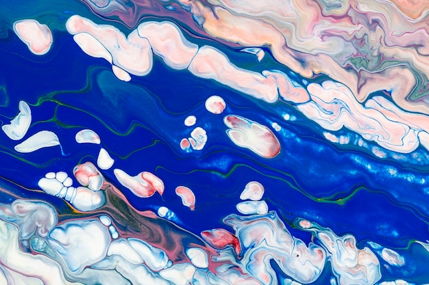 Foto gratuita sfondo di marmo liquido blu astratto che scorre texture arte sperimentale