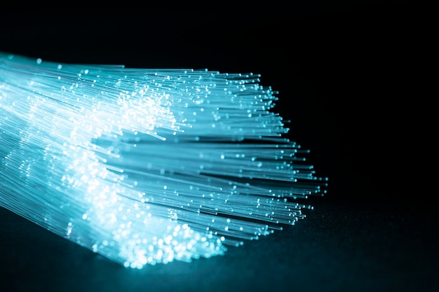 Blue luminous optic fiber