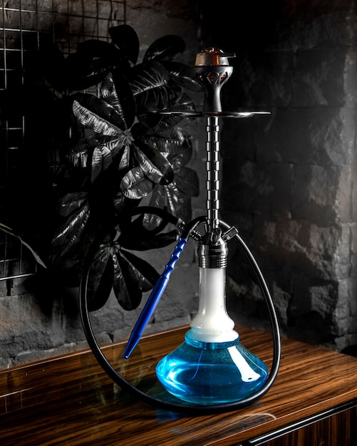 blue meduza hookah side view